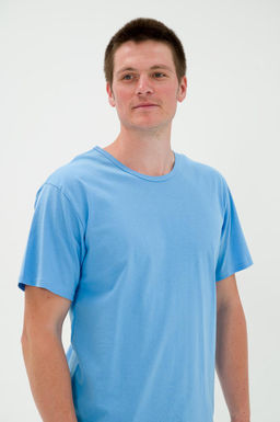 Футболка мужская из кулирки небесный - Амадэль фото 5