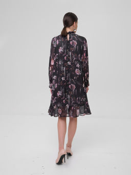 Платье из креп-шифона с принтом