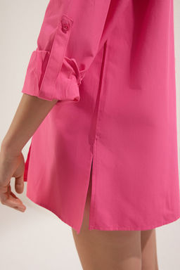 TRENDYOLMILLA Pembe Dokuma Y?rtmacl? Plaj Gomlek TBESS25GO00011  фото 4