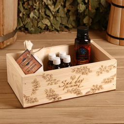 Ящик Spa Day at Home, 24.5×14×8 см, деревянный
