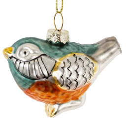 Украшение новогоднее "Птичка", L7 W4 H6 см, 3в.