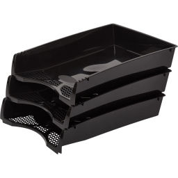 Лоток горизонтальный Attache эконом 3шт/уп черный  фото 2
