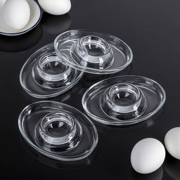 Подставки для яиц Paşabahçe Basic, набор 4 шт. стекло, прозрачные