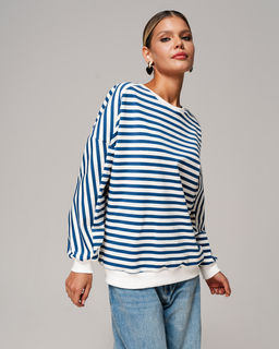 СВИТШОТ ХЛОПКОВЫЙ ПОЛОСАТЫЙ 90.6.2 - Sahar art lab фото 5