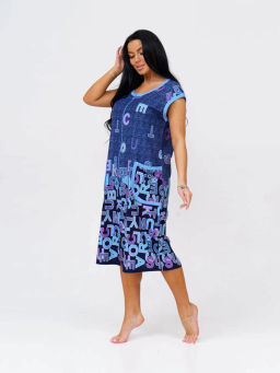 Халат женский, цвет синий