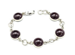 Браслет с гранатом, 18см.