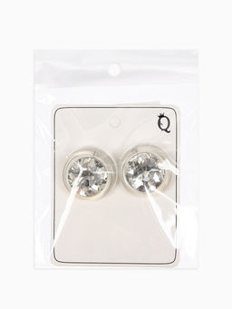 Серьги "Кристалл" круг, цвет прозрачно-белый