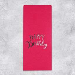 Цена за 5 шт. Подарочный конверт, «Happy Birthday», тиснение, дизайнерская бумага, 11 × 22 см