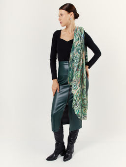 Большой, мягкий, тонкий и очень нежный двусторонний палантин с рисунком - Tantino фото 8