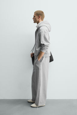 SUDADERA BOXY FIT CREMALLERA CAPUCHA / Gris vigor? - Zara фото 4