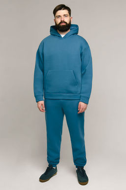 Арт. 69102 Костюм с брюками мужской с начесом 50-56 (4 шт) Цвет:джинс - Идеал фото 4