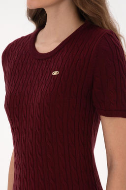 Kad_n Bordo Triko Elbise - U.s. polo assn фото 6