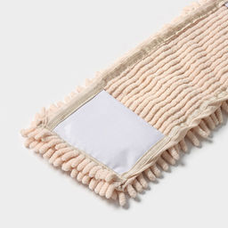 Насадка для плоской швабры «Доляна. Пастель», 40×10 см, микрофибра букли, 80 г, бежевая