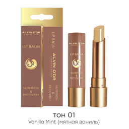 Alvin Dor ALB-01 Бальзам для губ NUTRITION & RECOVERY тон 01 мятная ваниль