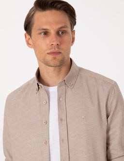 Vizon Oxford Slim Fit Kolay _t_lenebilir G_mlek