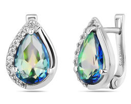 Серьги, мистик кварц синий, Отрада