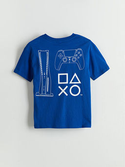 Bisiklet Yaka PlayStation Bask?l? Erkek ?ocuk Ti??rt