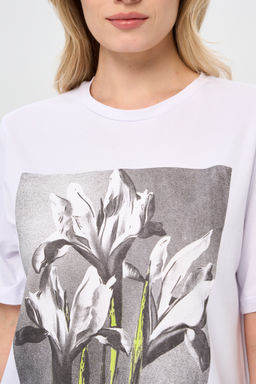 95% хлопок, 5% эластан футболка ирисы, блуза - Prima linea фото 4