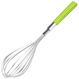 Венчик металлический "Апрель" 29см, цветная пластмассовая ручка (Китай)