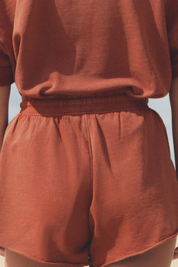FADED-EFFECT FLEECE SHORTS - Zara фото 28