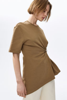 Top asim?trico con detalle drapeado - H&m фото 7