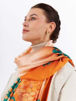 Большой, мягкий, тонкий и очень нежный двусторонний палантин с рисунком - Tantino фото 25