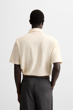TEXTURED WEAVE POLO SHIRT WITH ZIP - Zara фото 28