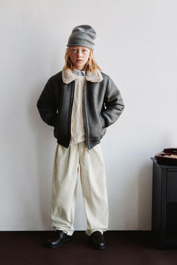 WIDE-WALE CORDUROY TROUSERS - Zara фото 5