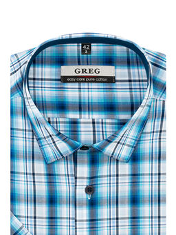 Сорочка мужская короткий рукав GREG 225/201/4229/Z/1