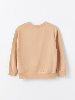 Bisiklet Yaka Bask?l? Uzun Kollu K?z ?ocuk Sweatshirt - Waikiki фото 2