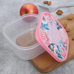 Цена за 2 шт. Ланч - бокс квадратный Счастье в каждом дне, 700 мл - Сима-Ленд фото 2