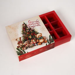 Коробка под 9 конфет «Новогодние подарки», 13.7×13.7×3.5 см