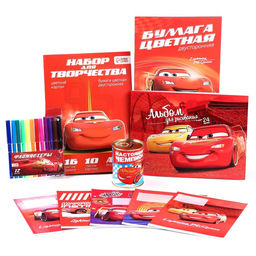 Подарочный набор, 9 предметов, «Тачки»