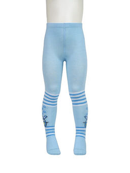 (Omsa) Collant 11Р62-1 с рисунком (кот и зайчик) blu chiaro