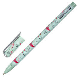 Цена за 2шт. Ручка шариковая BRAUBERG SOFT TOUCH STICK "FLAMINGO", СИНЯЯ, мягкое покрытие, узел 0,7 мм, 143705