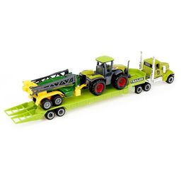 Грузовик металлический «Ферма», с трактором, МИКС, в пакете
