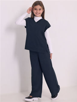 Комплект Апрель жилет и брюки жаккард черный  фото 3