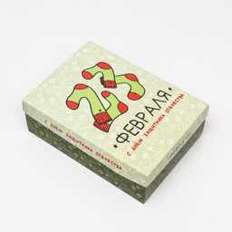 Цена за 5 шт. Коробка подарочная складная 23 февраля, 24?17?8 см