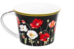 Чайн. пара 2 пр. 270 мл 12,5*9,5*7 см  Маки на черном NEW BONE CHINA - Elan gallery фото 8