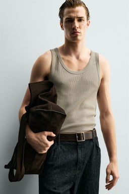 CAMISETA TANK RIB / Khaki