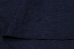 Лен с вискозой с эффектом мятости цв.Темный чернильно-синий, СОРТ2, ш.1.45м, лен-53%, вискоза-47% - Купава фото 2