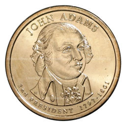 1 доллар 2007 года D Джон Адамс 2-й президент США