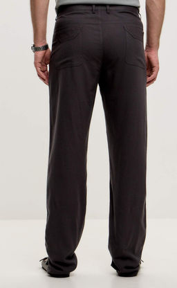 Брюки лен F511-0851 d.grey