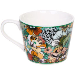 Кофейный набор 4 предмета "Цветочная радуга" (2 кружи 120мл+2 блюдца)