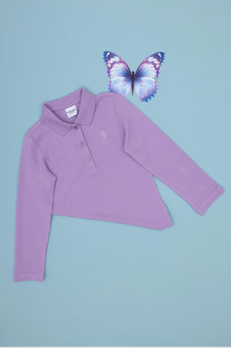 K_z _ocuk Lila Basic Sweatshirt Sepette S_rpriz _ndirim