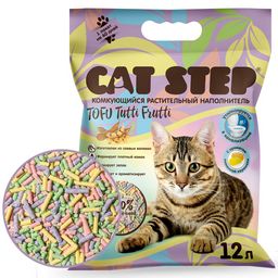 Наполнитель комкующийся растительный CAT STEP Tofu Tutti Frutti, 6 л  фото 2