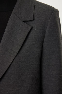 Limited Edition Siyah Poliviskon Basic Dokuma Blazer Ceket TWOAW23BC00132