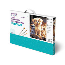 ФРЕЯ PNB/PM-325 Набор для раскрашивания по номерам 40 х 30 см Радостные щенки  фото 3