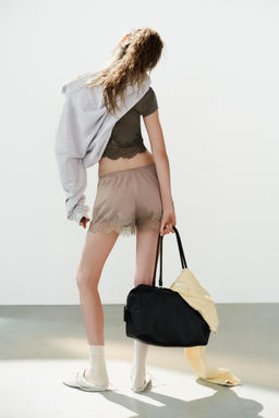 SHORTS BORDADOS / Marr?n / Topo - Zara фото 3