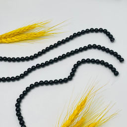 Бусины для украшений из черного Обсидиана (46 бусин) 38 см